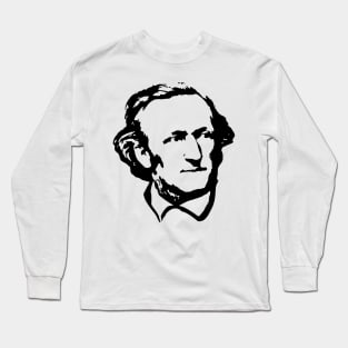 Richard Wagner Black On White Long Sleeve T-Shirt